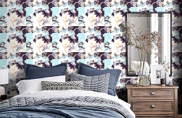 Обои VP3003 фото в интерьере спальни превью