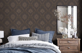 Обои SL10805 фото в интерьере спальни превью