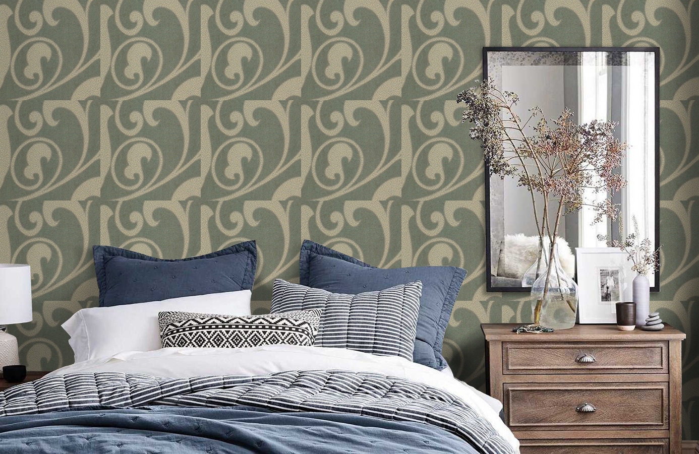 Обои 56807 фото в интерьере спальни