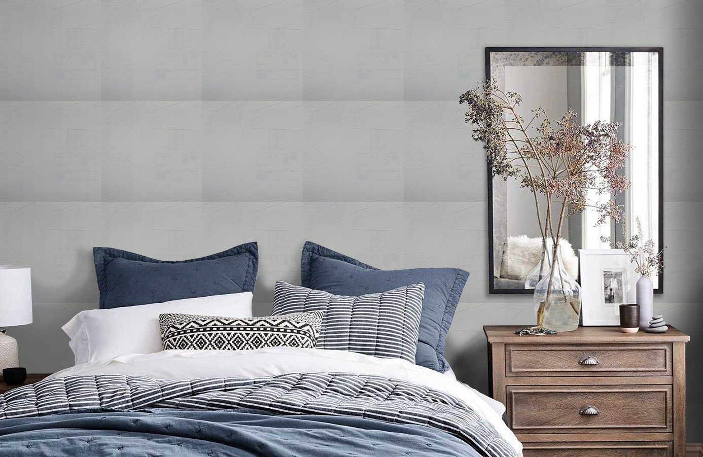 Обои 5704 фото в интерьере спальни