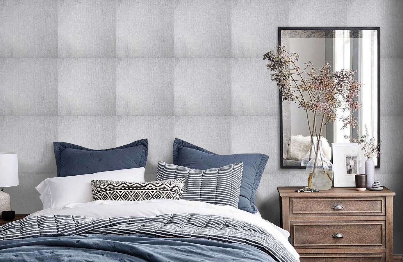 Обои 9405 фото в интерьере спальни