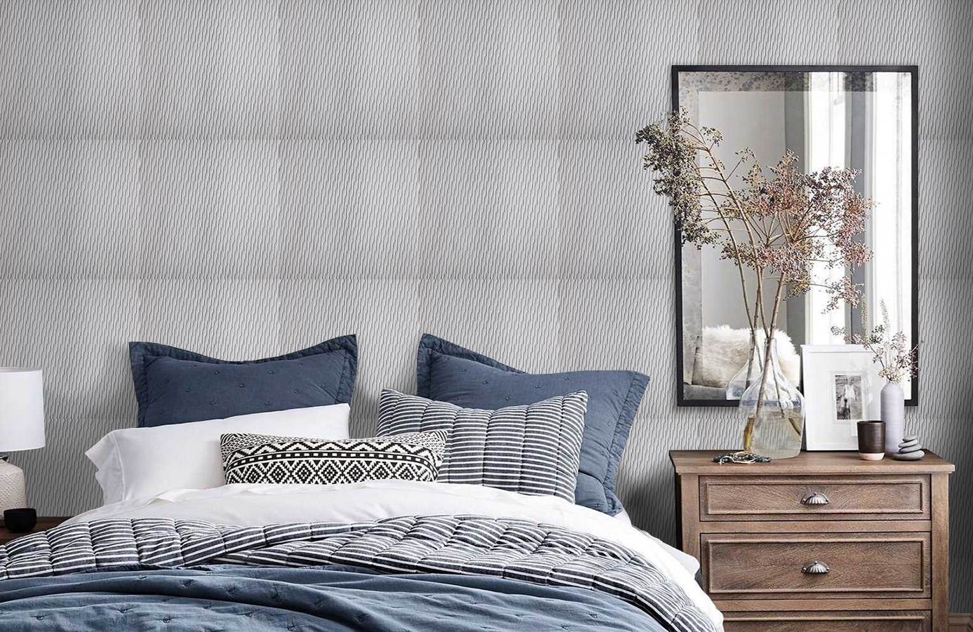 Обои 9409 фото в интерьере спальни