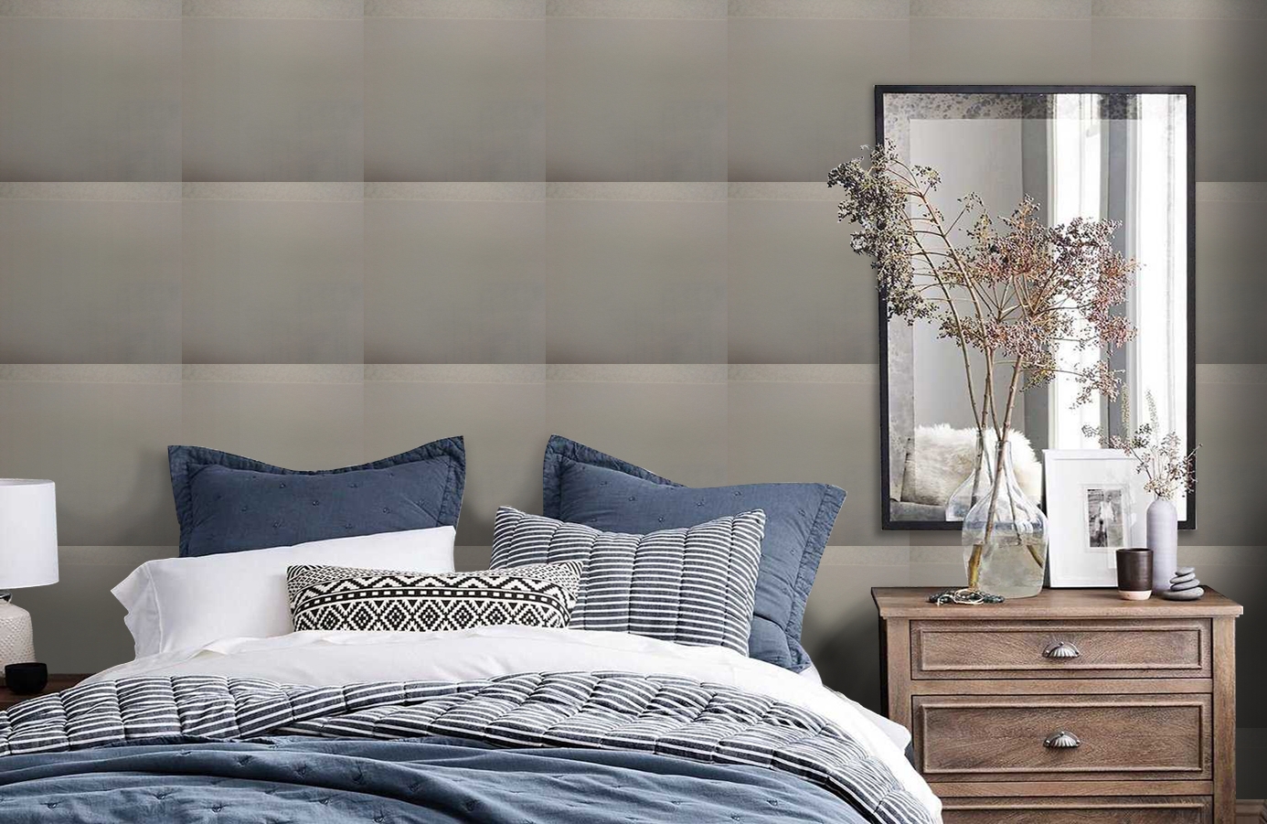 Обои 9869 фото в интерьере спальни