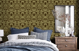 Обои 13233-30 фото в интерьере спальни превью