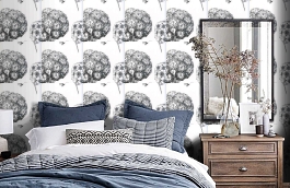 Обои 1936-901 фото в интерьере спальни превью