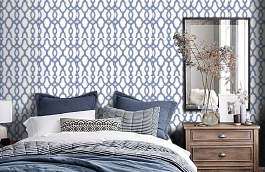 Обои 1937-705 фото в интерьере спальни превью