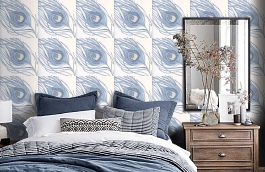 Обои 1938-705 фото в интерьере спальни превью