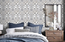 Обои 1939-901 фото в интерьере спальни превью