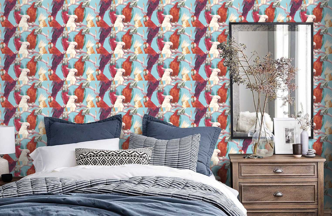 Обои 803112 фото в интерьере спальни