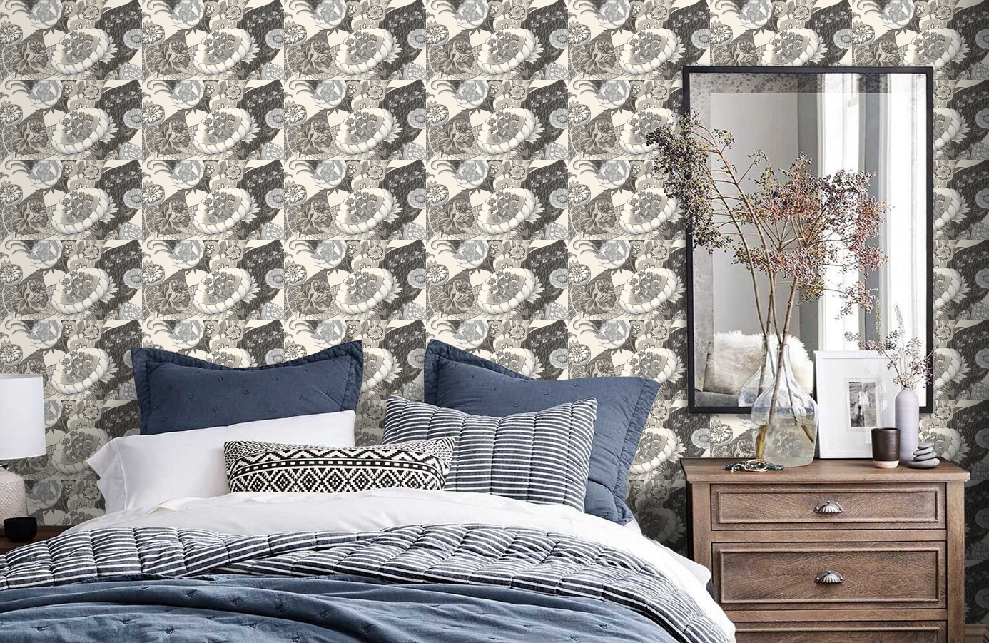 Обои 803617 фото в интерьере спальни