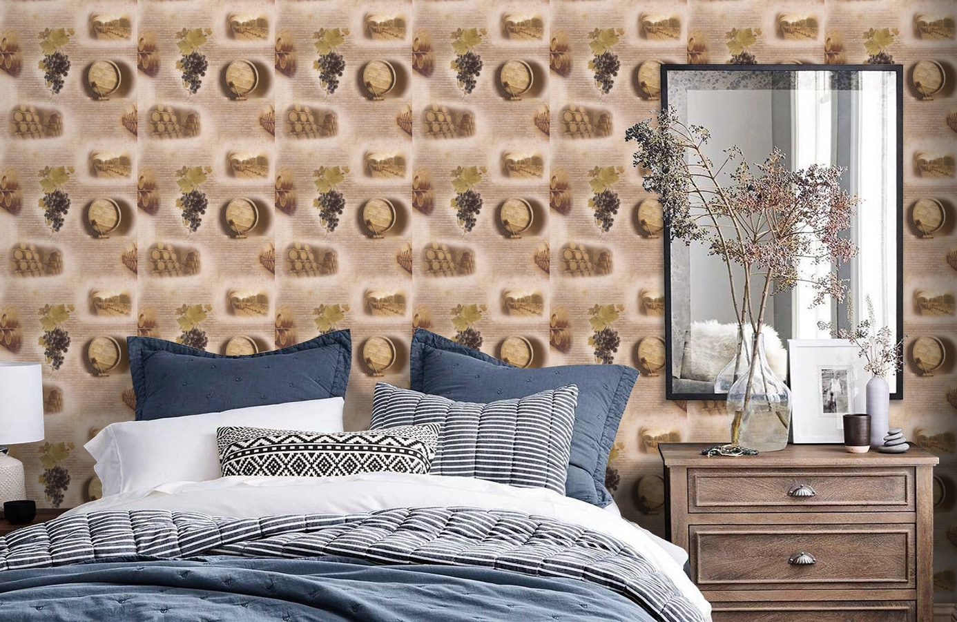 Обои 858600 фото в интерьере спальни