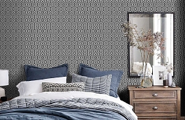 Обои 1961-2 фото в интерьере спальни превью