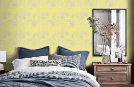 Обои 2031-4 фото в интерьере спальни превью