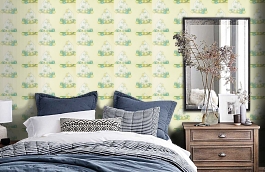 Обои 4909-1 фото в интерьере спальни превью