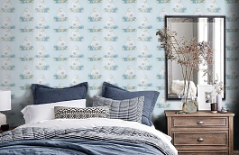 Обои 4909-2 фото в интерьере спальни превью