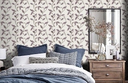 Обои 4949-3 фото в интерьере спальни превью