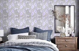 Обои 5146-3 фото в интерьере спальни превью