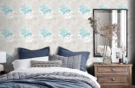 Обои 5222-1 фото в интерьере спальни превью