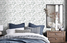 Обои 5259-2 фото в интерьере спальни превью