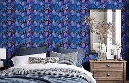 Обои 5262-1 фото в интерьере спальни превью