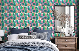 Обои 5262-2 фото в интерьере спальни превью