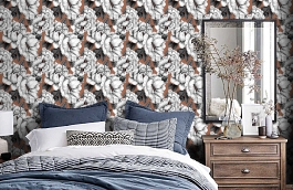 Обои 5269-1 фото в интерьере спальни превью