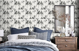 Обои 5278-2 фото в интерьере спальни превью