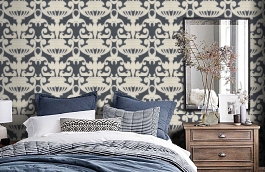 Обои AR00133 фото в интерьере спальни превью