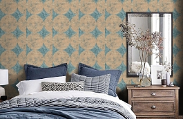 Обои MW30002 фото в интерьере спальни превью