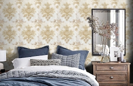 Обои EL22604 фото в интерьере спальни превью