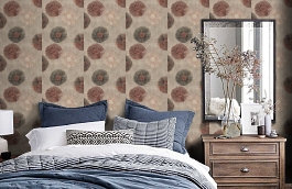 Обои TG51601 фото в интерьере спальни превью