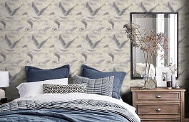 Обои WIL802 фото в интерьере спальни превью