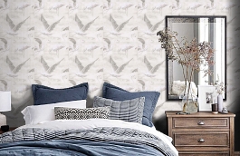 Обои WIL804 фото в интерьере спальни превью