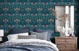 Обои A67801 фото в интерьере спальни превью