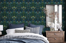 Обои A67802 фото в интерьере спальни превью