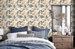 Обои A70701 фото в интерьере спальни превью