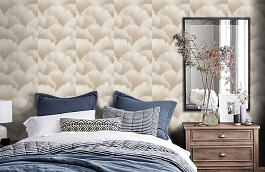 Обои BZ3005 фото в интерьере спальни превью