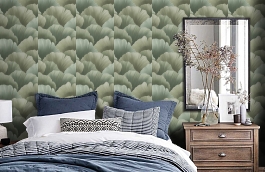 Обои BZ3006 фото в интерьере спальни превью