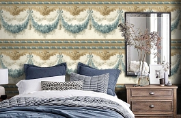 Обои SV61152B фото в интерьере спальни превью