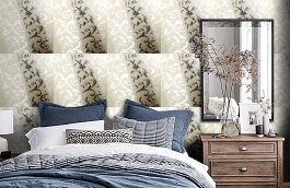 Обои 1328-33 фото в интерьере спальни превью