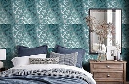 Обои 1328-40 фото в интерьере спальни превью