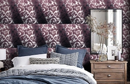 Обои 1328-57 фото в интерьере спальни превью