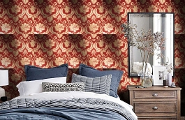 Обои 1330-14 фото в интерьере спальни превью