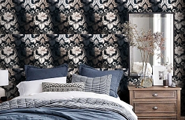 Обои 1330-21 фото в интерьере спальни превью