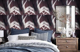 Обои 1331-13 фото в интерьере спальни превью