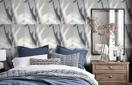 Обои 1331-44 фото в интерьере спальни превью