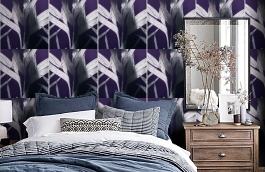 Обои 1331-51 фото в интерьере спальни превью