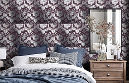 Обои 1332-29 фото в интерьере спальни превью