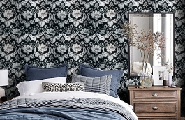 Обои 1332-36 фото в интерьере спальни превью