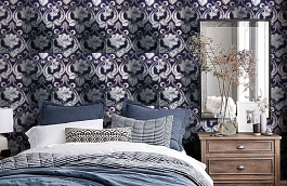 Обои 1332-50 фото в интерьере спальни превью